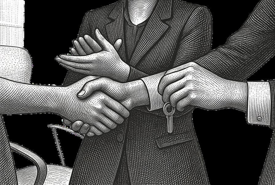 Business partners shaking hands